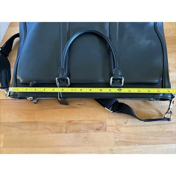 COACH Black Leather Metropolitan 2 Way Business Bag 71695 Academia Messenger - Picture 13 of 16